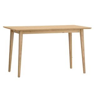 Table à manger rectangulaire en bois de chêne blond 130 cm CRUZ